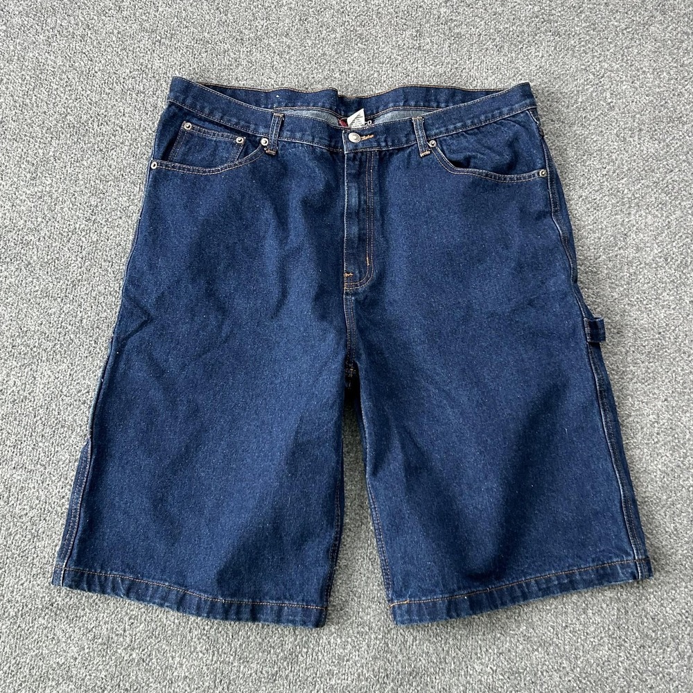 OLICO Shorts Mens 40 Blue‎ Denim Jean Relaxed Fit Jort 12 Inseam Carpenter Baggy
